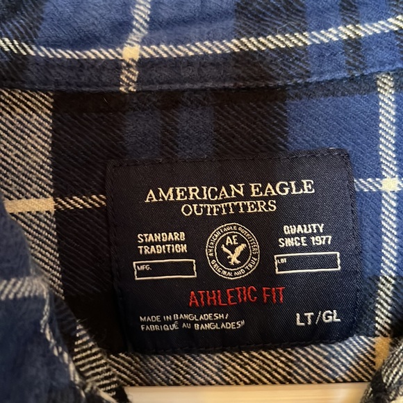 Men’s American Eagle plaid Button Down Shirt - Large - D15 - Picture 3 of 4